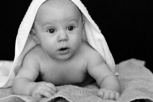 baby in bath towel