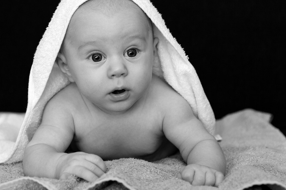 baby in bath towel